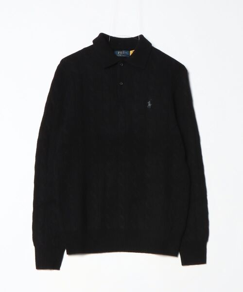 POLO RALPH LAUREN(ポロ ラルフ ローレン)の「ケーブルニット ウールカシミヤ セーター(ニット/セーター・メンズ・ブラック系1・S/M/L/XS)」の3枚目の写真