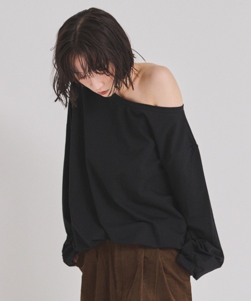 FMiBL(ファミル)の「カットオフショルトップス(Tシャツ/カットソー・レディース・ブラック/ホワイト/グレー・FREE)」の16枚目の写真