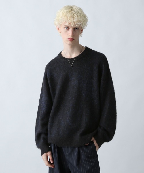 HARE（ハレ）の「モヘアニットプルオーバー(HARE)（ニット/セーター・メンズ・パープル/ブラウン/ブラック/グレー/ブルー・SMALL/MEDIUM）」の13枚目の写真