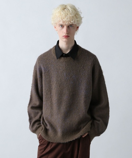 HARE（ハレ）の「モヘアニットプルオーバー(HARE)（ニット/セーター・メンズ・パープル/ブラウン/ブラック/グレー/ブルー・SMALL/MEDIUM）」の15枚目の写真
