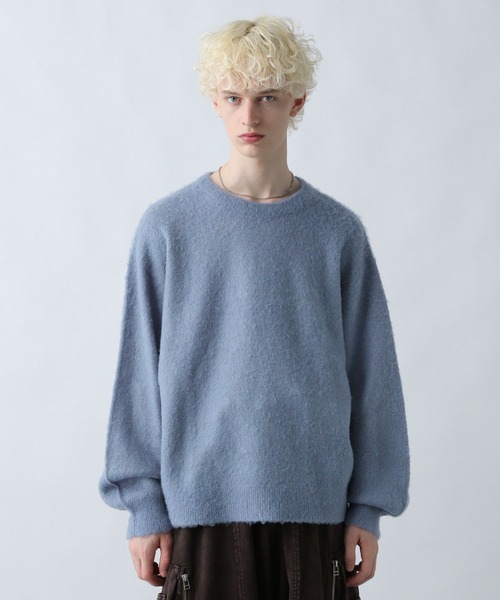 HARE（ハレ）の「モヘアニットプルオーバー(HARE)（ニット/セーター・メンズ・パープル/ブラウン/ブラック/グレー/ブルー・SMALL/MEDIUM）」の16枚目の写真