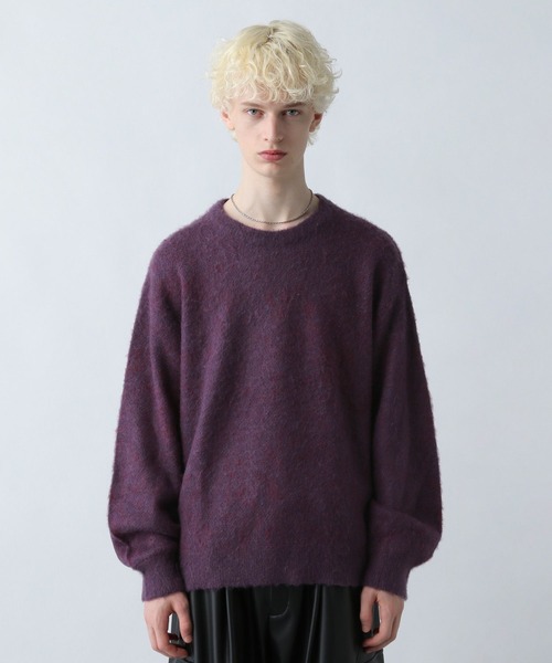 HARE（ハレ）の「モヘアニットプルオーバー(HARE)（ニット/セーター・メンズ・パープル/ブラウン/ブラック/グレー/ブルー・SMALL/MEDIUM）」の17枚目の写真