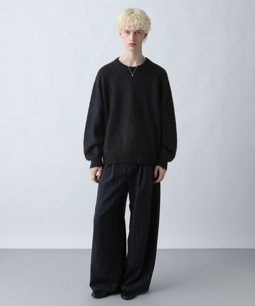 HARE（ハレ）の「モヘアニットプルオーバー(HARE)（ニット/セーター・メンズ・パープル/ブラウン/ブラック/グレー/ブルー・SMALL/MEDIUM）」の6枚目の写真