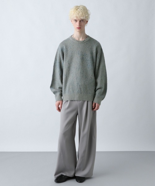 HARE（ハレ）の「モヘアニットプルオーバー(HARE)（ニット/セーター・メンズ・パープル/ブラウン/ブラック/グレー/ブルー・SMALL/MEDIUM）」の7枚目の写真