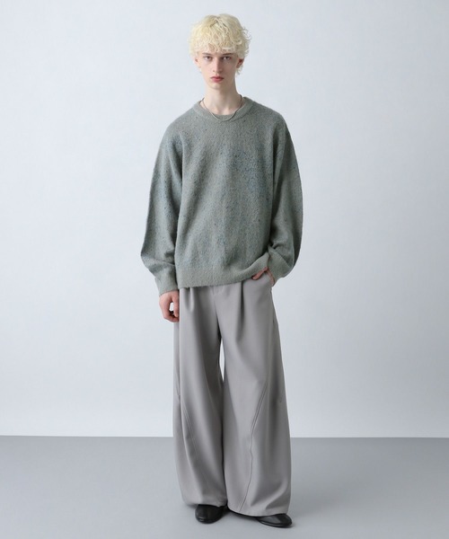 HARE（ハレ）の「モヘアニットプルオーバー(HARE)（ニット/セーター・メンズ・パープル/ブラウン/ブラック/グレー/ブルー・SMALL/MEDIUM）」の8枚目の写真