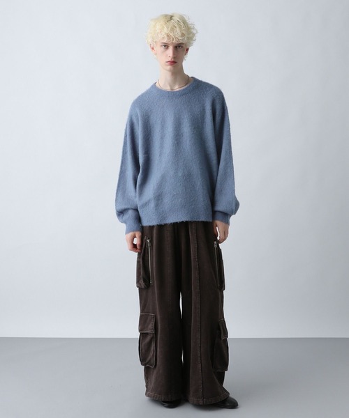 HARE（ハレ）の「モヘアニットプルオーバー(HARE)（ニット/セーター・メンズ・パープル/ブラウン/ブラック/グレー/ブルー・SMALL/MEDIUM）」の10枚目の写真