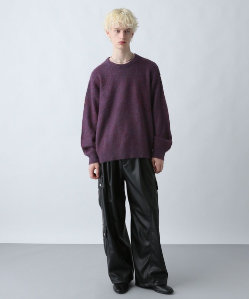 HARE（ハレ）の「モヘアニットプルオーバー(HARE)（ニット/セーター・メンズ・パープル/ブラウン/ブラック/グレー/ブルー・SMALL/MEDIUM）」の11枚目の写真