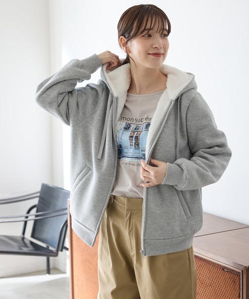 ハニぽか】裏ボアジップパーカー（パーカー）｜Honeys（ハニーズ）の