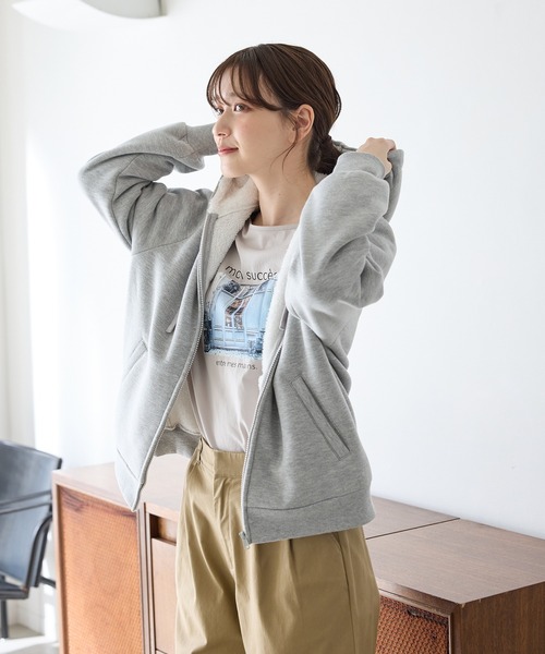 ハニぽか】裏ボアジップパーカー（パーカー）｜Honeys（ハニーズ）の