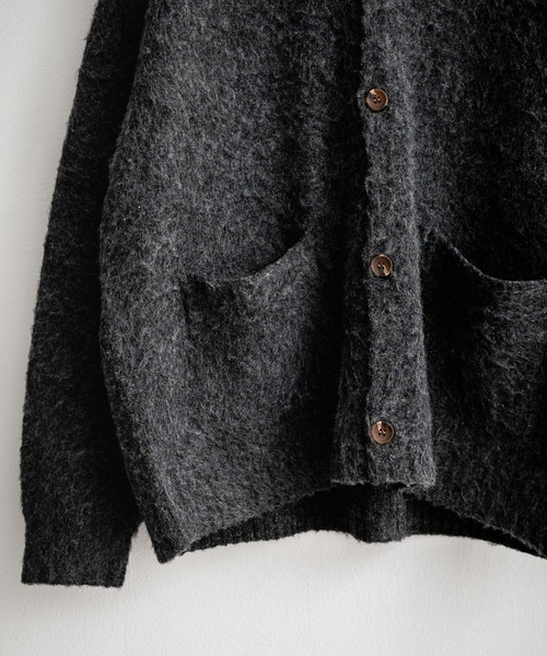 Rocky Monroe（ロッキーモンロー）の「オーバーサイズシャギーニットカーディガン（カーディガン/ボレロ・メンズ・ブラック/ワイン/ブルー/チャコール/マスタード/ネイビー・M/L/XL）」の20枚目の写真
