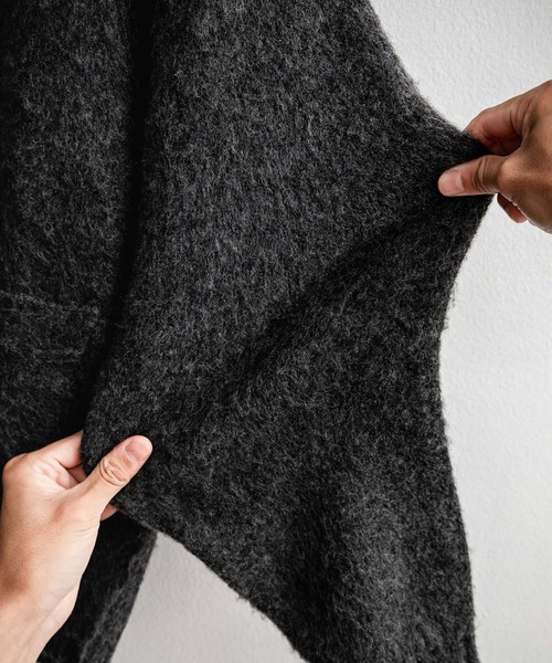 Rocky Monroe（ロッキーモンロー）の「オーバーサイズシャギーニットカーディガン（カーディガン/ボレロ・メンズ・ブラック/ワイン/ブルー/チャコール/マスタード/ネイビー・M/L/XL）」の18枚目の写真