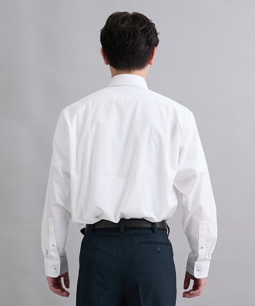 nissen(ニッセン)の「【衿裏・袖口配色】形態安定長袖ボタンダウンワイシャツ (M~8Lサイズ)(ビジネスシャツ・メンズ・ホワイト・5L/4L/3L/LL/L/M/7L/8L/6L)」の8枚目の写真