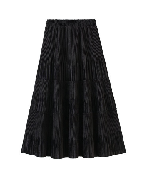 Beststore(ベストストア)の「フレアスカート プリーツスカート(スカート・レディース・ブラウン/グリーン/グレー/ブラック/ベージュ・FREE)」の12枚目の写真