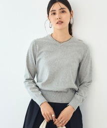 CROSS FUNCTION（クロスファンクション）の「《洗える》綿100％Vネックベーシックニット【CROSS FUNCTION/クロスファンクション】（ニット/セーター）」