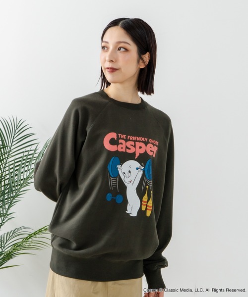 DISCUS（ディスカス）の「【DISCUS×Casper】キャラクタープリントスウェットトレーナー メンズ レディース ユニセックス（スウェット・レディース・ブラック系その他2/ホワイト系その他2/ブラック系その他/ホワイト系その他・LARGE/MEDIUM）」の16枚目の写真