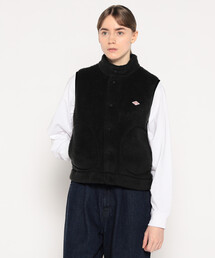 DANTON | WOMEN'S DOUBLE FACE BOA STAND COLLAR VEST(ベスト)