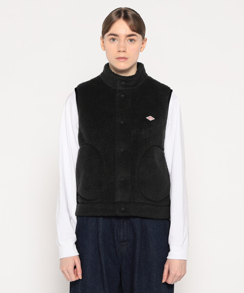 ダントンベスト WOMEN'S DOUBLE FACE BOA STAND COLLAR VEST（ベスト）｜DANTON