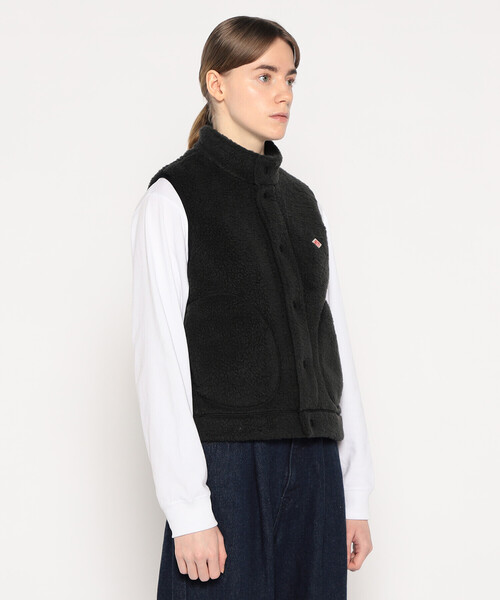 DANTON(ダントン)の「WOMEN'S DOUBLE FACE BOA STAND COLLAR VEST(ベスト・レディース・マスタード/チャコール/ベージュ/ブルー/ブラック/オフホワイト・M/S)」の18枚目の写真