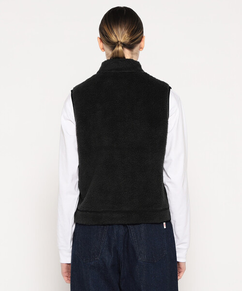 DANTON(ダントン)の「WOMEN'S DOUBLE FACE BOA STAND COLLAR VEST(ベスト・レディース・マスタード/チャコール/ベージュ/ブルー/ブラック/オフホワイト・M/S)」の10枚目の写真
