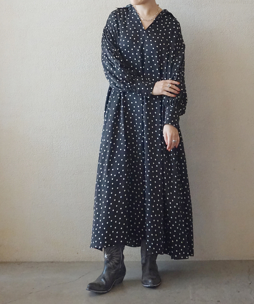 JOURNAL STANDARD LUXE（ジャーナルスタンダード　ラックス）の「ドット プルオーバーワンピース（ワンピース・レディース・ブラック・FREE）」の10枚目の写真