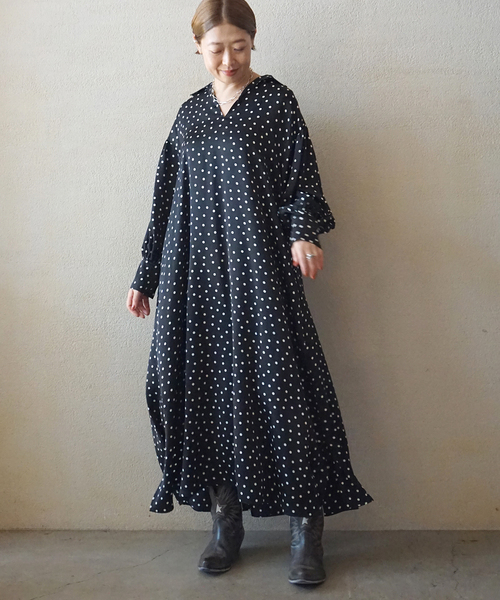 JOURNAL STANDARD LUXE（ジャーナルスタンダード　ラックス）の「ドット プルオーバーワンピース（ワンピース・レディース・ブラック・FREE）」の11枚目の写真
