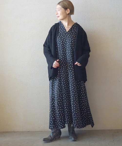 JOURNAL STANDARD LUXE（ジャーナルスタンダード　ラックス）の「ドット プルオーバーワンピース（ワンピース・レディース・ブラック・FREE）」の13枚目の写真