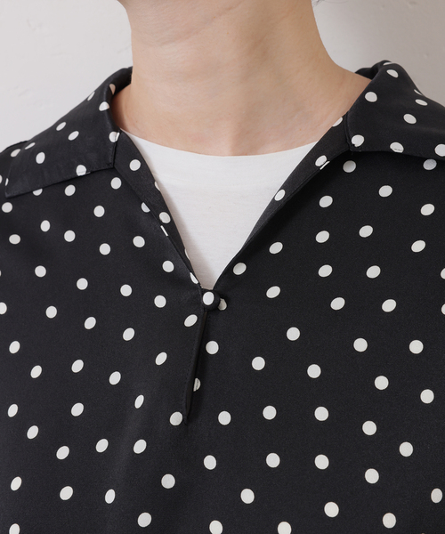 JOURNAL STANDARD LUXE（ジャーナルスタンダード　ラックス）の「ドット プルオーバーワンピース（ワンピース・レディース・ブラック・FREE）」の3枚目の写真