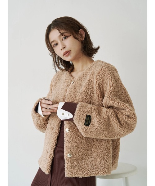 ボアノーカラーブルゾン（ブルゾン）｜TONAL（トーナル）の