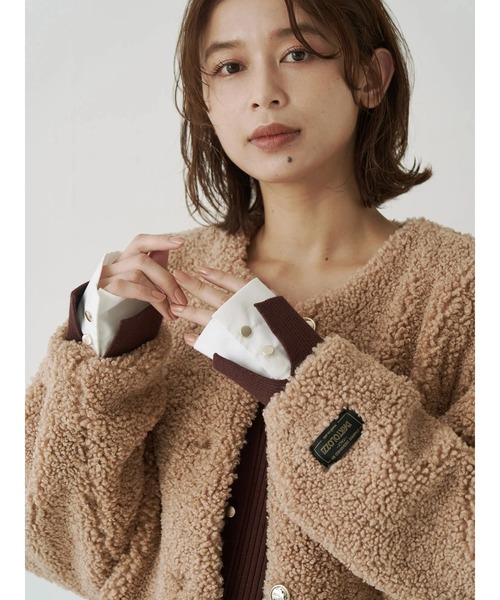 ボア ノーカラー ブルゾン ボアノーカラーブルゾン（ブルゾン）｜TONAL（トーナル）の