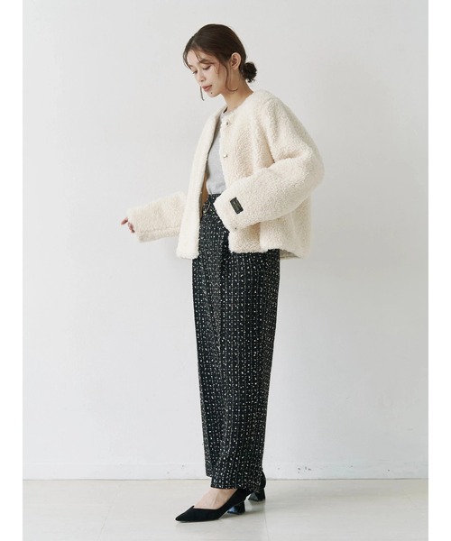 ボア ノーカラー ブルゾン ボアノーカラーブルゾン（ブルゾン）｜TONAL（トーナル）の