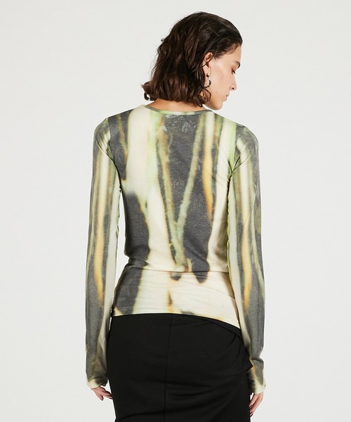 PRANK PROJECT（プランクプロジェクト）の「グラフィッククルートップ / Graphic Crew Top（Tシャツ/カットソー・レディース・グリーン/グレー・FREE）」の12枚目の写真