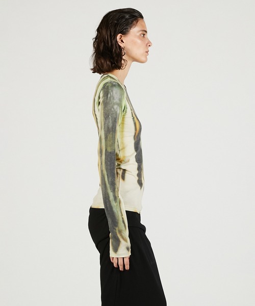 PRANK PROJECT（プランクプロジェクト）の「グラフィッククルートップ / Graphic Crew Top（Tシャツ/カットソー・レディース・グリーン/グレー・FREE）」の10枚目の写真