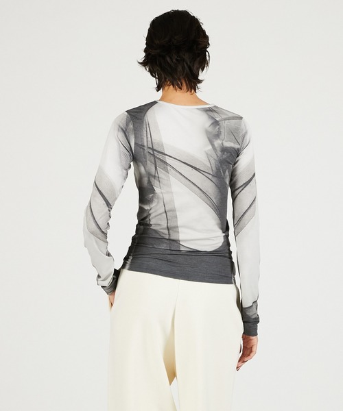 PRANK PROJECT（プランクプロジェクト）の「グラフィッククルートップ / Graphic Crew Top（Tシャツ/カットソー・レディース・グリーン/グレー・FREE）」の6枚目の写真