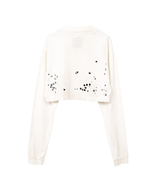 トップス miharayasuhiro LONG SLEEVES MINI TEE MIHARAYASUHIRO/ミハラヤスヒロ】EMBELLISHED DISTRESSED LONG SLEEVES