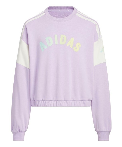 adidas(アディダス)の「アディダス adidas スウェット ルーズフィット クルーネック プルオーバー(スウェット・キッズ・ピンク/ホワイト/ブラック・110cm/120cm/130cm/140cm/150cm/160cm)」の3枚目の写真
