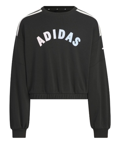 adidas(アディダス)の「アディダス adidas スウェット ルーズフィット クルーネック プルオーバー(スウェット・キッズ・ピンク/ホワイト/ブラック・110cm/120cm/130cm/140cm/150cm/160cm)」の2枚目の写真