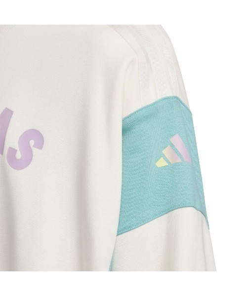 adidas(アディダス)の「アディダス adidas スウェット ルーズフィット クルーネック プルオーバー(スウェット・キッズ・ピンク/ホワイト/ブラック・110cm/120cm/130cm/140cm/150cm/160cm)」の10枚目の写真