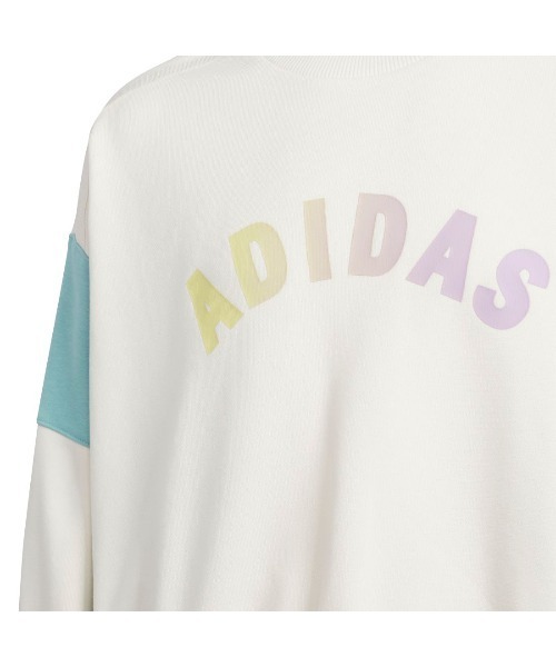 adidas(アディダス)の「アディダス adidas スウェット ルーズフィット クルーネック プルオーバー(スウェット・キッズ・ピンク/ホワイト/ブラック・110cm/120cm/130cm/140cm/150cm/160cm)」の9枚目の写真