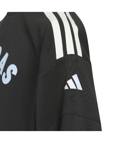 adidas(アディダス)の「アディダス adidas スウェット ルーズフィット クルーネック プルオーバー(スウェット・キッズ・ピンク/ホワイト/ブラック・110cm/120cm/130cm/140cm/150cm/160cm)」の6枚目の写真