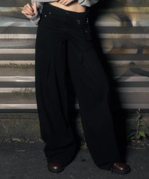 aclent アクレント カモフラルーズタックJ/Wデニムパンツ カモフラ