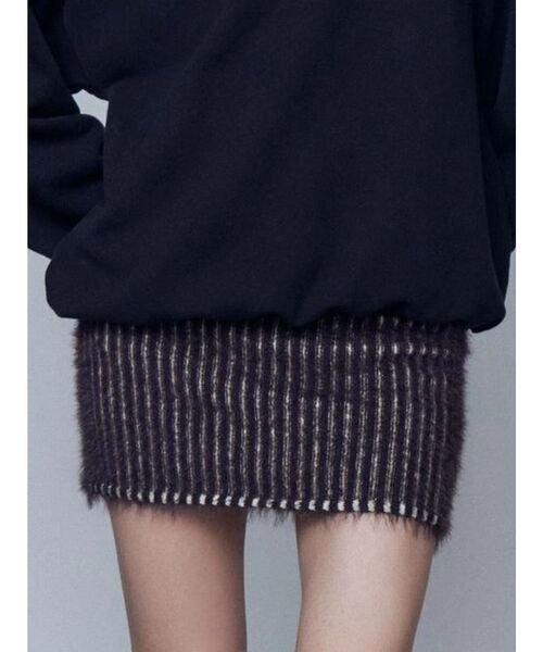 EMODA(エモダ)の「シャギープレーティングポケットスカート(スカート・レディース・ブラウン/ブラック・FREE)」の6枚目の写真