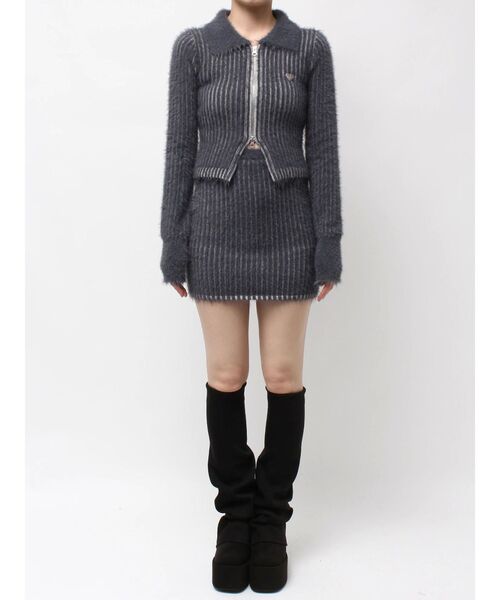 EMODA(エモダ)の「シャギープレーティングポケットスカート(スカート・レディース・ブラウン/ブラック・FREE)」の15枚目の写真