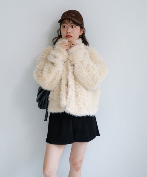 Kastane（カスタネ）の「カールミドルファーコート（その他アウター・レディース・アイボリー/ピンク/ブラウン・FREE）」の9枚目の写真