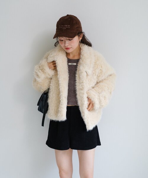 Kastane（カスタネ）の「カールミドルファーコート（その他アウター・レディース・アイボリー/ピンク/ブラウン・FREE）」の10枚目の写真