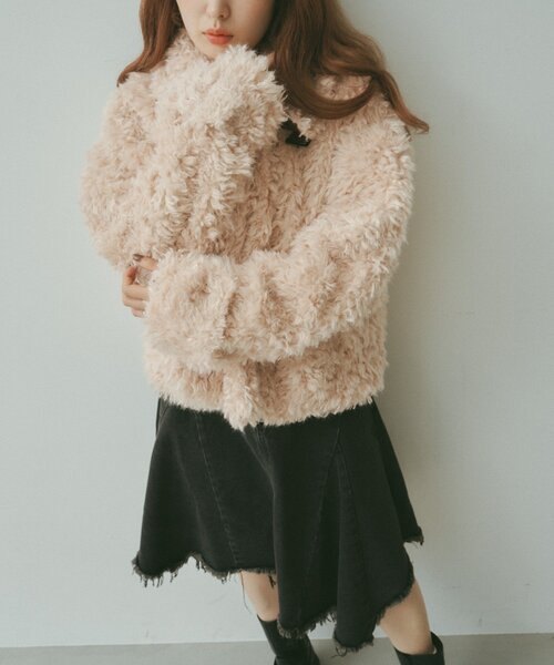 Kastane カールミドルファーコート Kastane」 コート FREE アイボリー