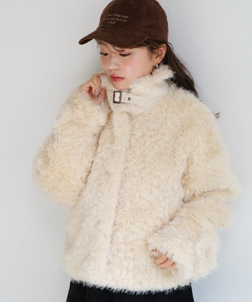 Kastane（カスタネ）の「カールミドルファーコート（その他アウター・レディース・アイボリー/ピンク/ブラウン・FREE）」の4枚目の写真