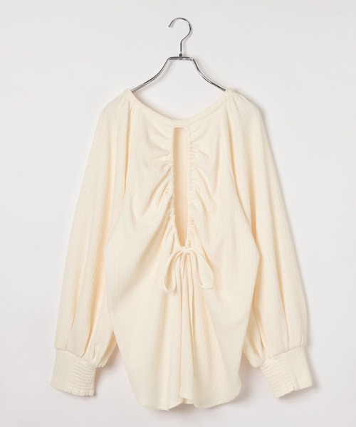 AMERICAN RAG CIE(アメリカンラグシー)の「【AMERICAN RAG CIE】バックオープンブラウス(WOMEN)(シャツ/ブラウス・レディース・ブラック/オフホワイト・FREE)」の11枚目の写真
