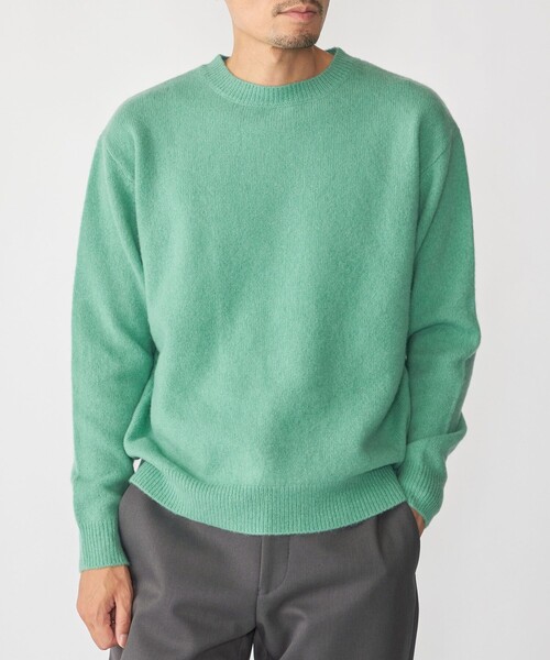 SHIPS（シップス）の「SHIPS: 5ゲージ ヤク ブレンド クルーネック ニット（ニット/セーター・メンズ・パープル/ダークグレー/コバルトブルー/レッド/ライトグリーン/キャメル・SMALL/MEDIUM/LARGE/X-LARGE）」の3枚目の写真