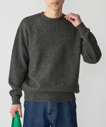 SHIPS: 5ゲージ ヤク ブレンド クルーネック ニット
