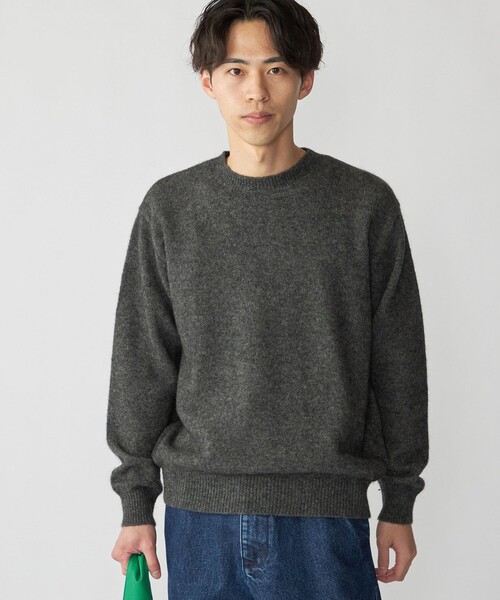 セール】SHIPS: 5ゲージ ヤク ブレンド クルーネック ニット（ニット